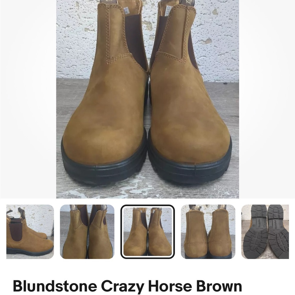 Blundstone Men's 7.5/Women’s 9.5 Rustic Brown Chelsea Boots - Picture 2 of 2